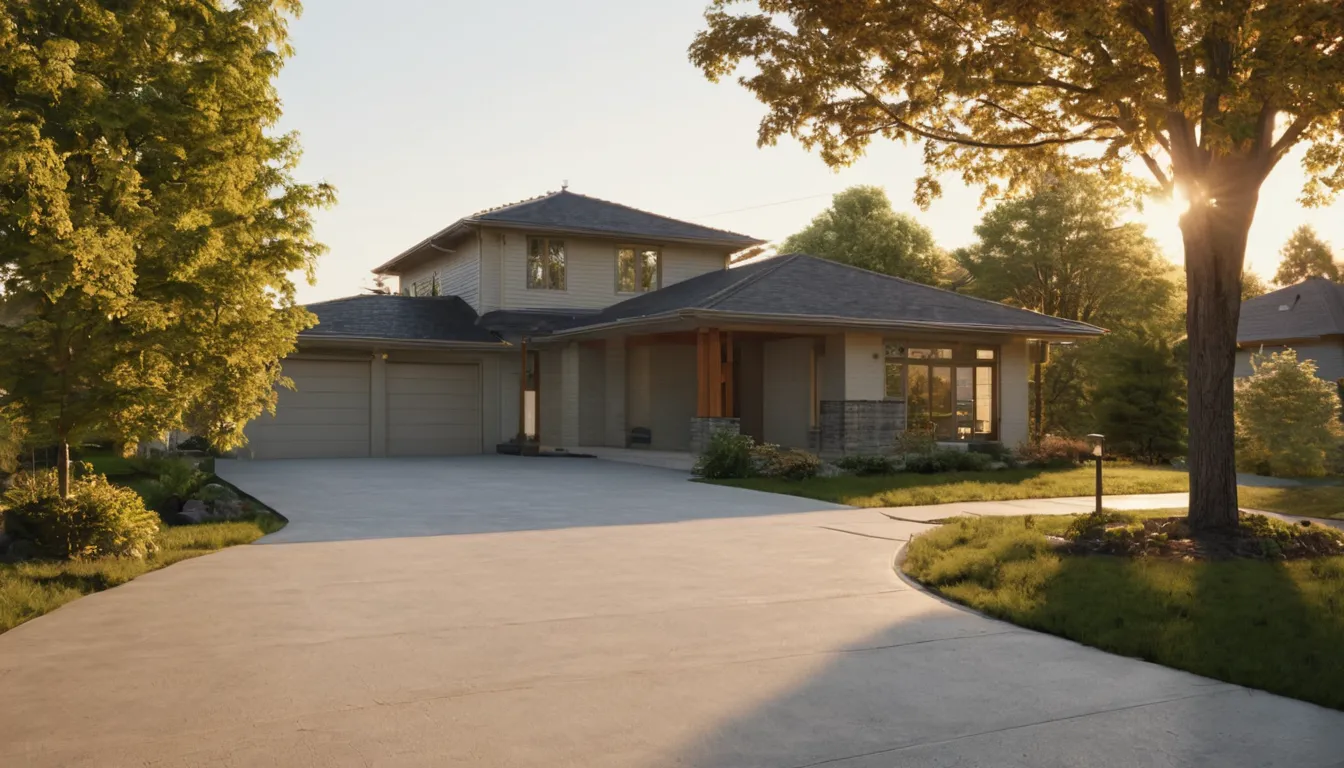 Concrete flatwork project near homes in North Prairie